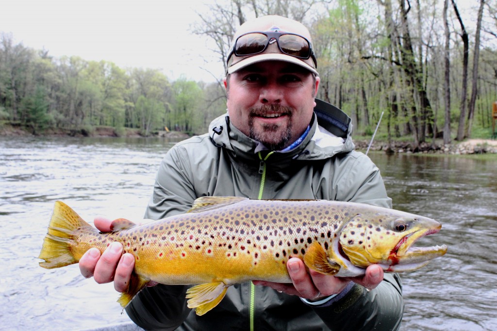 Streamer fishing for Muskegon river trout