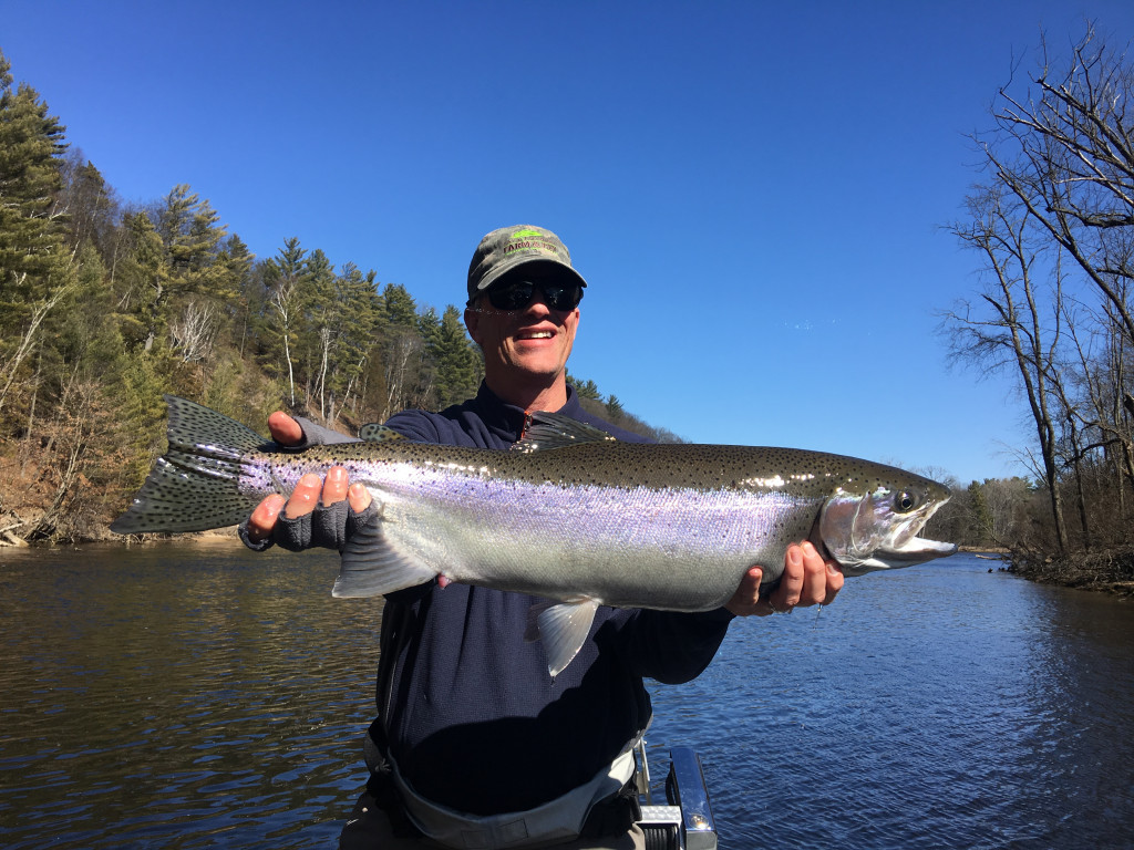 Muskegon river steelhead and trout fishing