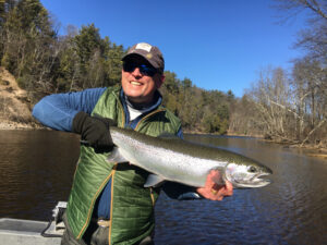 Muskegon river trout and steel;head fishing