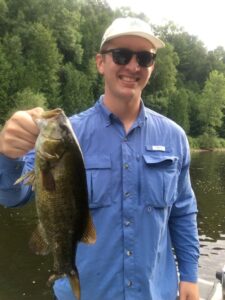 Jake with a Smallmouth Bass from today.