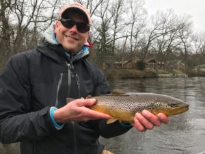Jason with a Brown trout