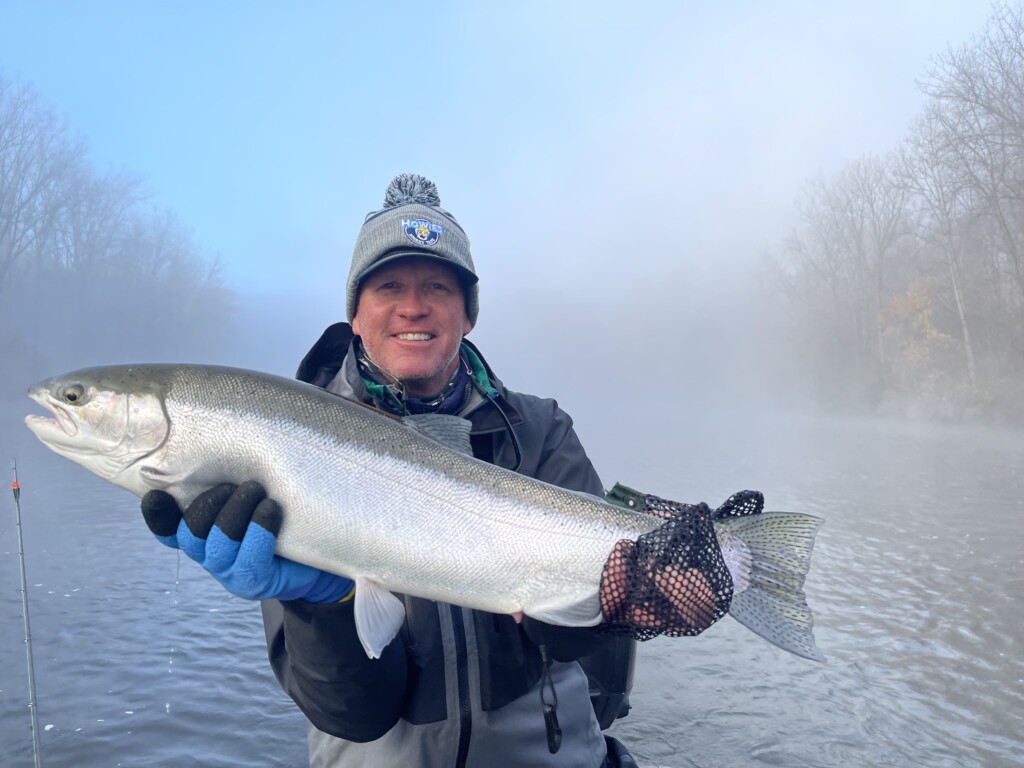 Muskegon river steelhead, salmon, trout and bass fishing