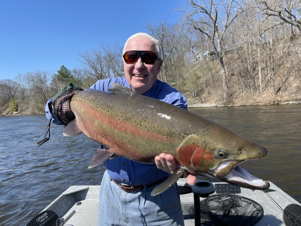 Jack with a GREAT Muskegon river spring steelhead.